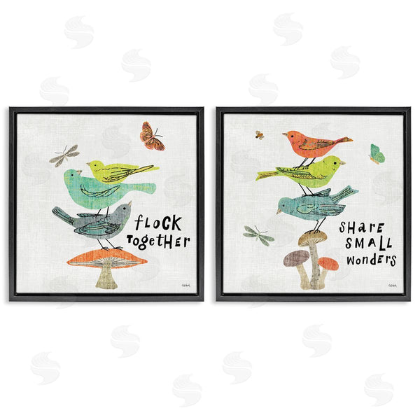 Stupell Industries Sue Schlabach | Flock Together Share Birds Wall Art