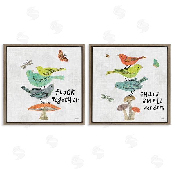 Stupell Industries Sue Schlabach | Flock Together Share Birds Wall Art