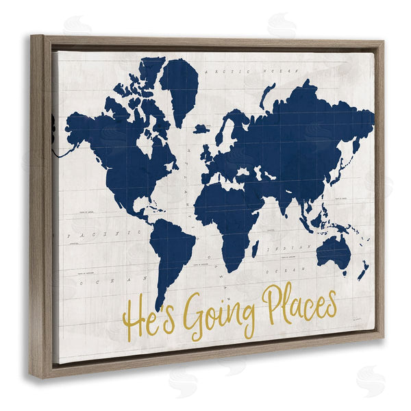 Stupell Industries Sue Schlabach | Going Places Boy's Map
