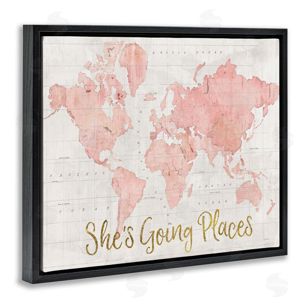 Stupell Industries Sue Schlabach | Going Places Girl's Map