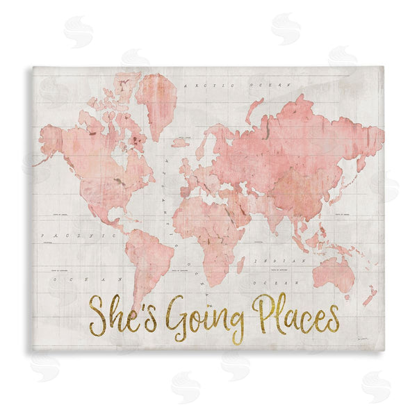 stupell industries Sue Schlabach | Going Places Girl's Map