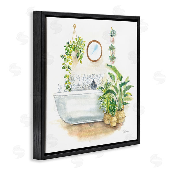 Stupell Industries Sue Schlabach | Serene Bathroom Interior With Greenery