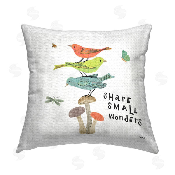 Stupell Industries Sue Schlabach | Share Small Wonders Phrase Printed Throw Pillow