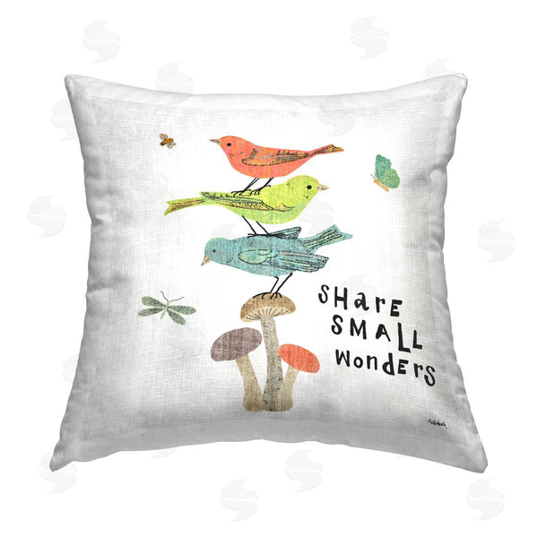 stupell industries Sue Schlabach | Share Small Wonders Phrase Printed Throw Pillow