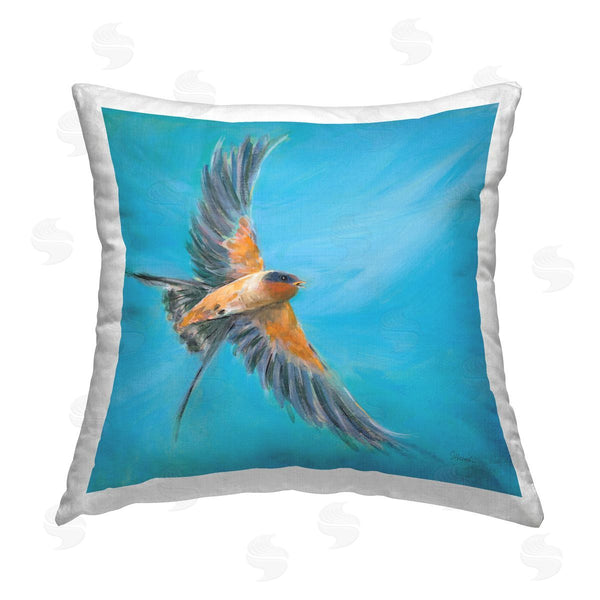stupell industries Sue Schlabach | Soaring Bird on Blue Printed Throw Pillow