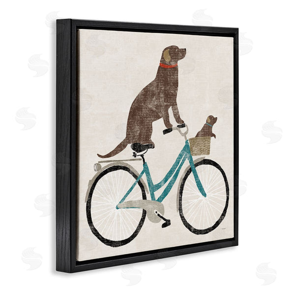 Stupell Industries Sue Schlabach | Vintage Dogs Riding Bicycle Wall Art