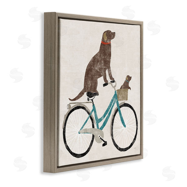 Stupell Industries Sue Schlabach | Vintage Dogs Riding Bicycle Wall Art