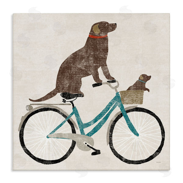stupell industries Sue Schlabach | Vintage Dogs Riding Bicycle Wall Art