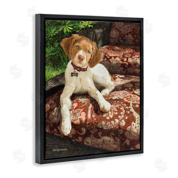 Stupell Industries Sueellen Ross | Country Dog Floral Paisley Chair