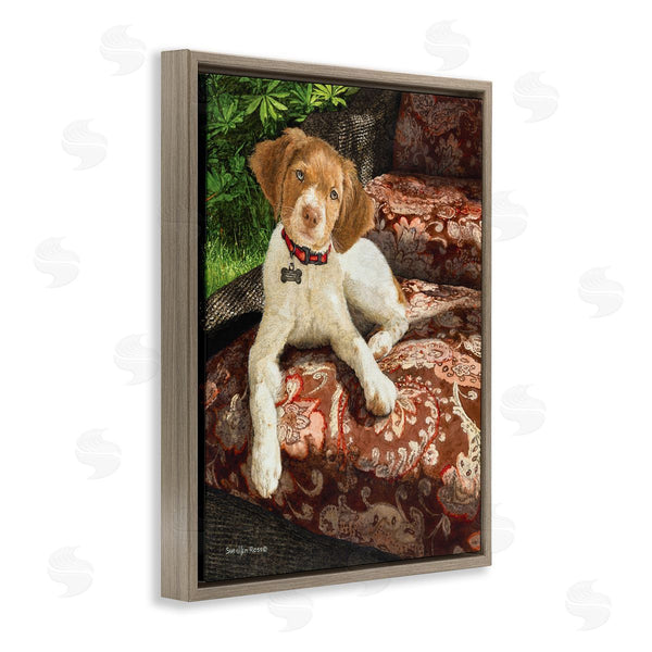 Stupell Industries Sueellen Ross | Country Dog Floral Paisley Chair