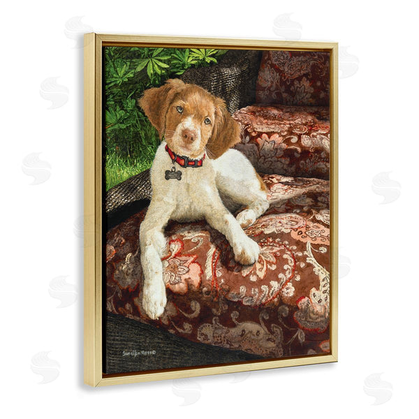 Stupell Industries Sueellen Ross | Country Dog Floral Paisley Chair