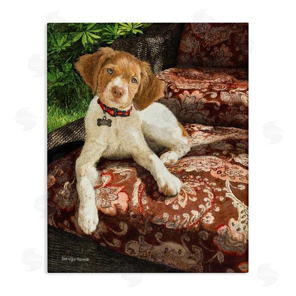 stupell industries Sueellen Ross | Country Dog Floral Paisley Chair