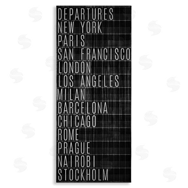 stupell industries SunDance Group LLC | Airport Departures Major Cities Wall Art
