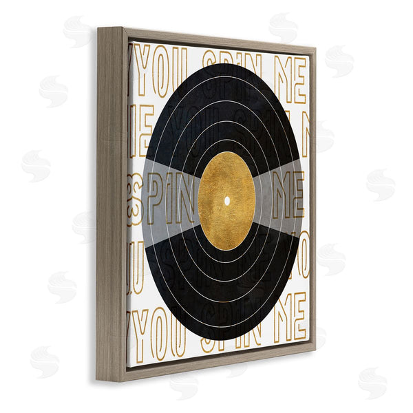 Stupell Industries SunDance Group LLC | Spin Me Vinyl Record Phrase Wall Art