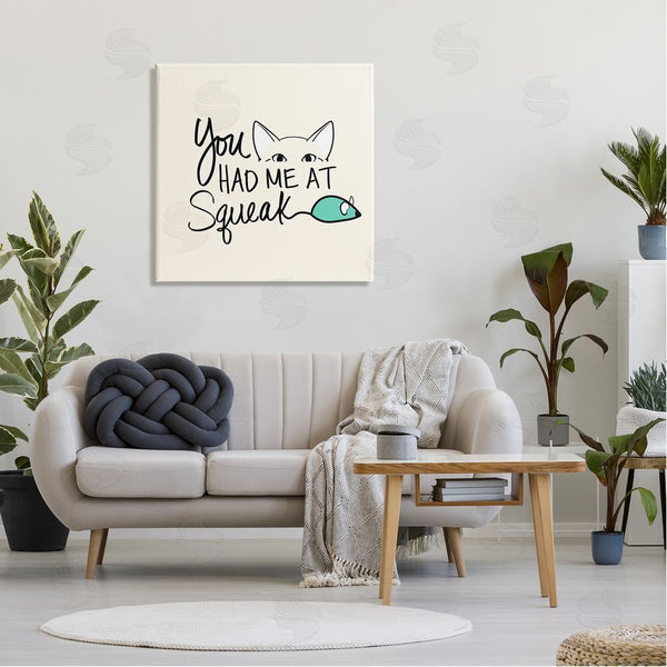 Stupell Industries SunDance Group LLC | You Had Me At Squeak Peeking Cat Wall Art
