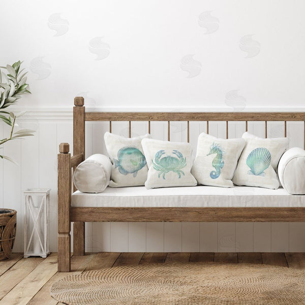 Stupell Industries Susan Arnot | Aquatic Sea Life Impressions Printed Throw Pillow Set