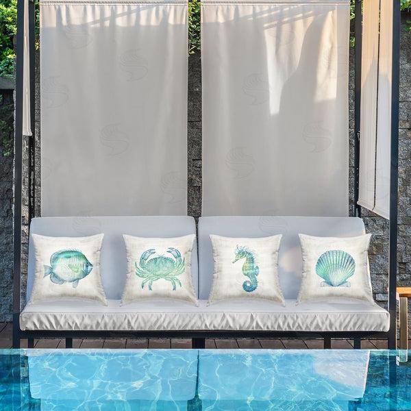 Stupell Industries Susan Arnot | Aquatic Sea Life Impressions Printed Throw Pillow Set