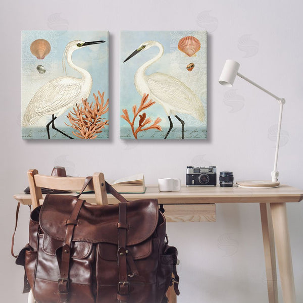 Stupell Industries Susan Arnot | Beach Items Shell Heron Egret Wall Art