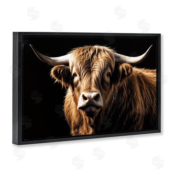 Stupell Industries Susan Arnot | Bold Contrast Cattle Portrait