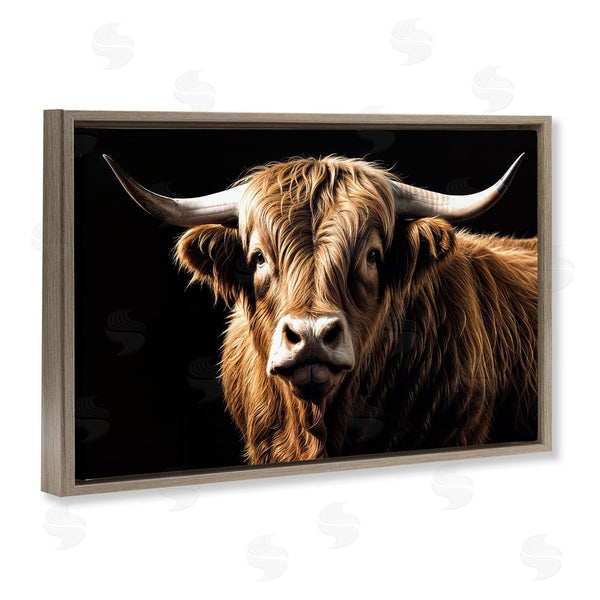 Stupell Industries Susan Arnot | Bold Contrast Cattle Portrait