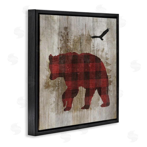 Stupell Industries Susan Arnot | Buffalo Plaid Bear & Bird
