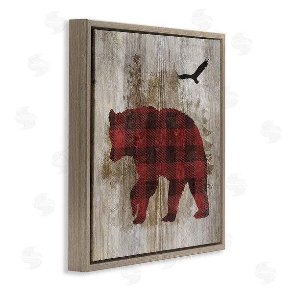 Stupell Industries Susan Arnot | Buffalo Plaid Bear & Bird