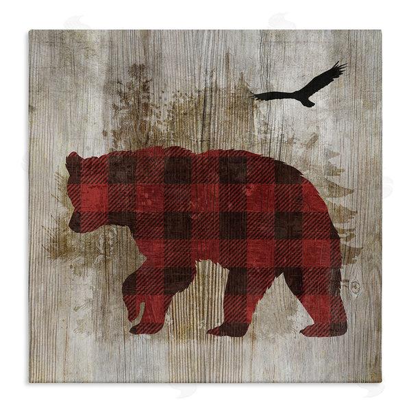 stupell industries Susan Arnot | Buffalo Plaid Bear & Bird