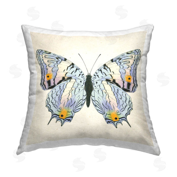 stupell industries Susan Arnot | Butterfly with Yellow Details Printed Throw Pillow