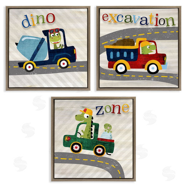Stupell Industries Susan Arnot | Dino Construction Zone