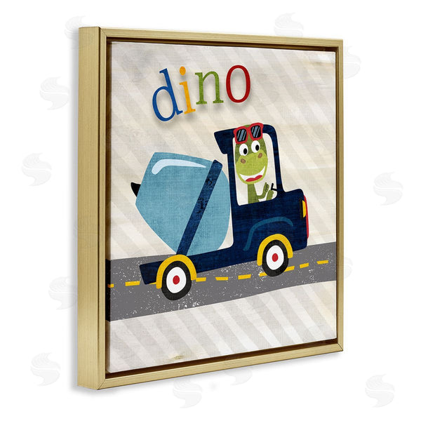Stupell Industries Susan Arnot | Dino In Construction Truck