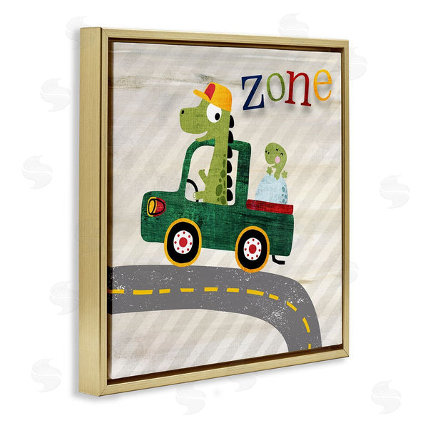 Stupell Industries Susan Arnot | Dinosaur Driving Truck