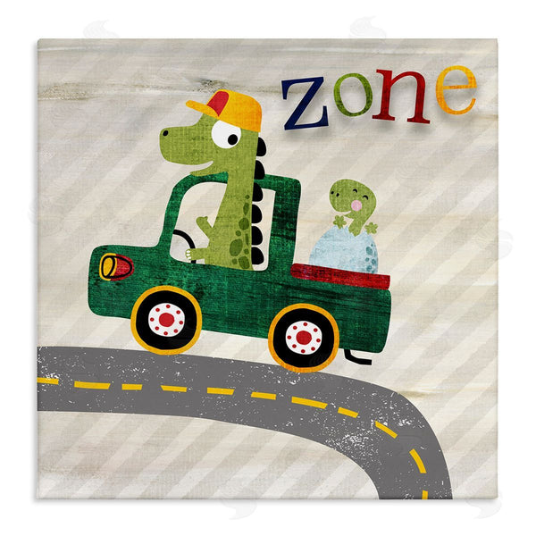 stupell industries Susan Arnot | Dinosaur Driving Truck