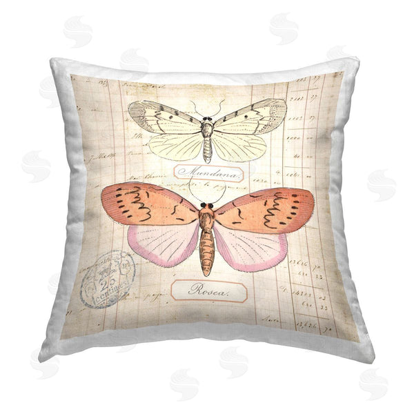 stupell industries Susan Arnot | Drawn Butterfly Studies Printed Throw Pillow