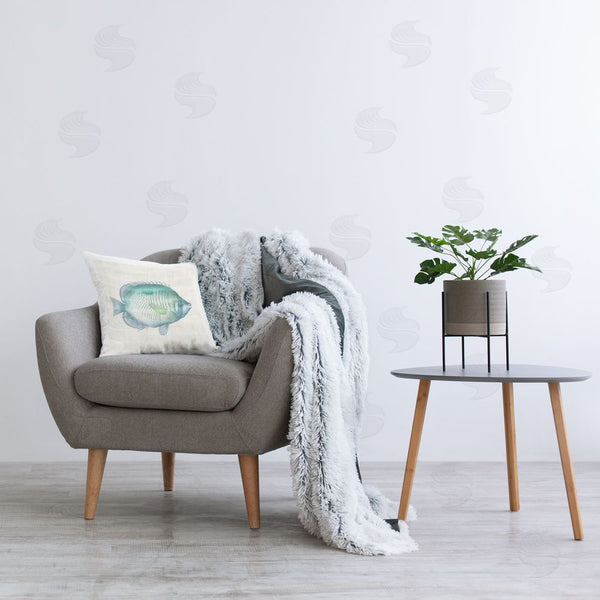 Stupell Industries Susan Arnot | Fish Impression Sea Life Printed Throw Pillow
