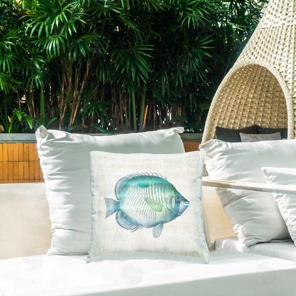 Stupell Industries Susan Arnot | Fish Impression Sea Life Printed Throw Pillow