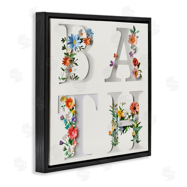 Stupell Industries Susan Arnot | Floral Bath Typography