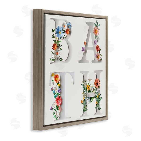 Stupell Industries Susan Arnot | Floral Bath Typography