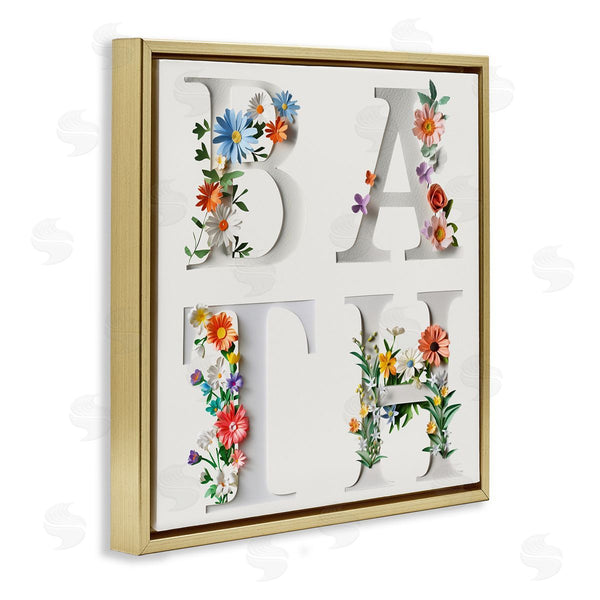 Stupell Industries Susan Arnot | Floral Bath Typography