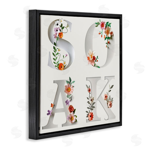 Stupell Industries Susan Arnot | Floral Bathroom Soak Letters Wall Art
