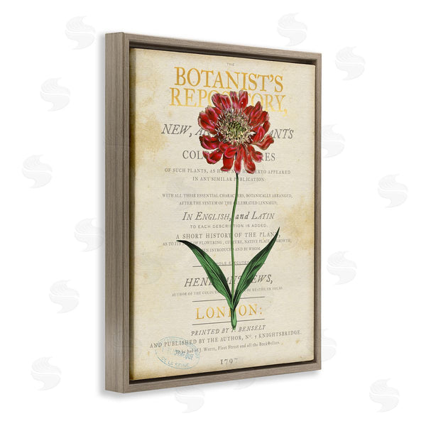 Stupell Industries Susan Arnot | Flower Over Vintage Page Wall Art