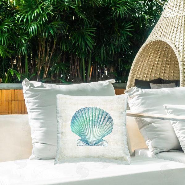 Stupell Industries Susan Arnot | Gradient Clam Seashell Printed Throw Pillow