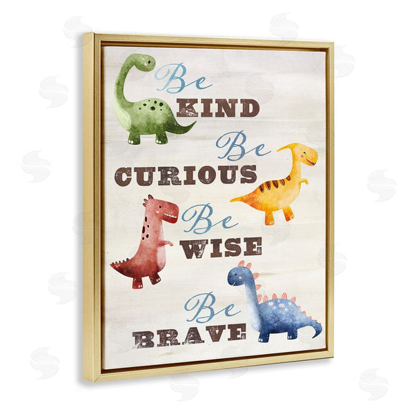 Stupell Industries Susan Arnot | Kind Curious Wise Dinosaurs
