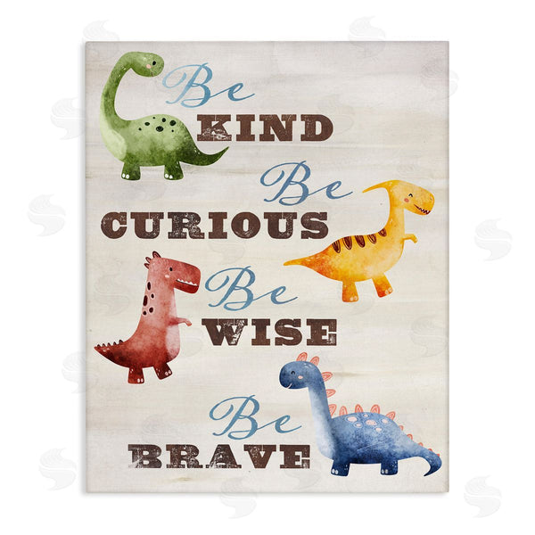 stupell industries Susan Arnot | Kind Curious Wise Dinosaurs