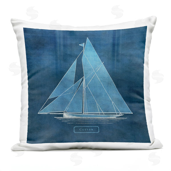 Stupell Industries Susan Arnot | Maritime Cutter Sailboat Printed Throw Pillow