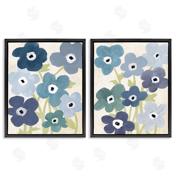 Stupell Industries Susan Arnot | Mod Blue Blooms Arrangements