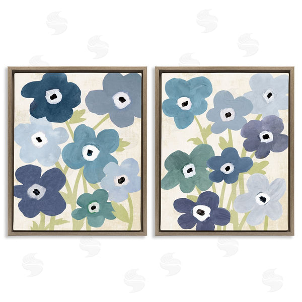 Stupell Industries Susan Arnot | Mod Blue Blooms Arrangements