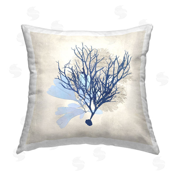 stupell industries Susan Arnot | Modern Coral Branch Printed Throw Pillow
