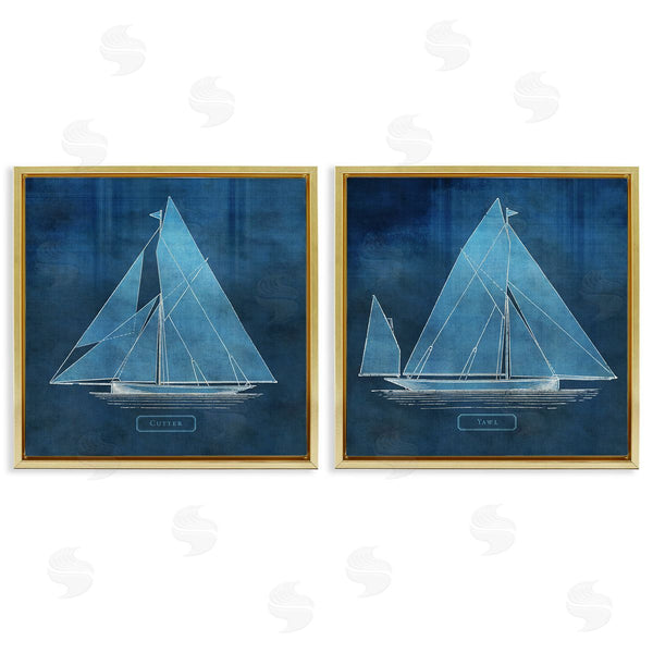 Stupell Industries Susan Arnot | Nautical Sailboat Vessels Duo