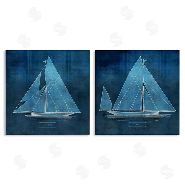 stupell industries Susan Arnot | Nautical Sailboat Vessels Duo