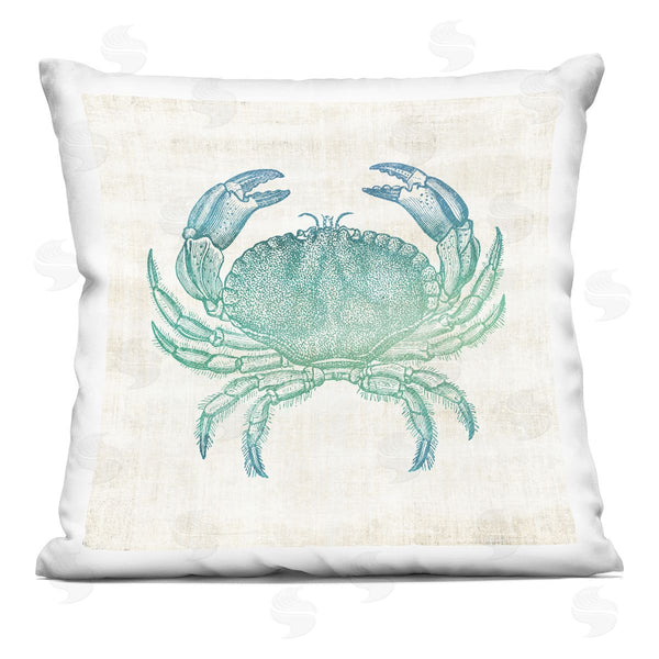 stupell industries Susan Arnot | Ombre Crab Impression Printed Throw Pillow